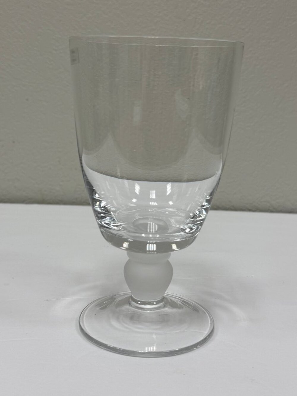 Clear Water Goblet with Frosted Stem. KT211